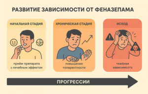 Развитие зависимости от фаназепама